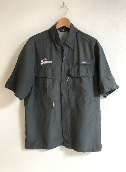 【USA仕入れ】古着 エディー・バウアー EDDIE BAUER 半袖 フィッシングシャツ L 半袖シャツ ビンテージ