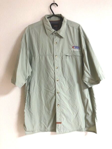【USA仕入れ】古着 oobe 半袖 フィッシングシャツ M アウトドアシャツ 半袖シャツ ビンテージ ヴィンテージ