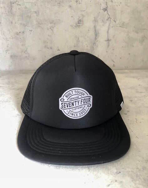 最新作●SEVENTY FOUR TRUCKER MESH CAP セブンティーフォー メッシュキャップ ブラック 新品 帽子