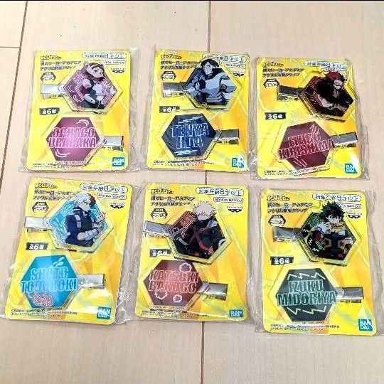 最安 僕のヒーローアカデミア 前髪クリップ 全6種セット 爆豪 轟 緑谷 切島
