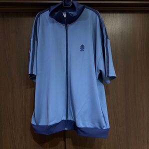 ジャージ ダブルライン 半袖トラックジャケット /ジャージ/ワンポイント メンズ レディース トラックジャケット 半袖 ジャージ