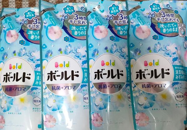 《P&G》 ボールド 爽やかフレッシュフラワーサボンの香り つめかえ用 400g×4本