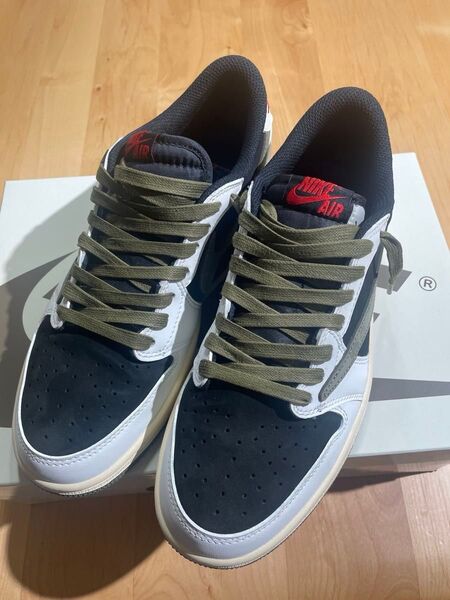 Travis Scott × Nike Women's Air Jordan 1Low OG Medium Olive27,5cm
