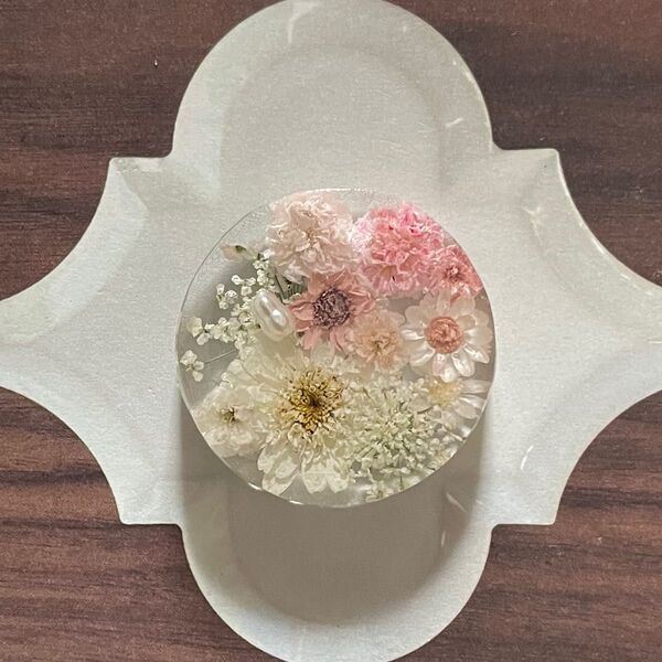 may-12 ハンドメイド レジン ヘアゴム ブローチ ポニーフック キーホルダー