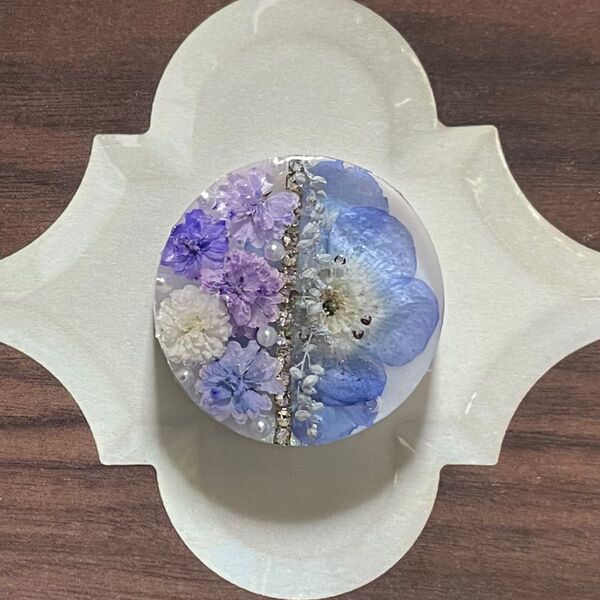 may-46 ハンドメイド レジン ヘアゴム ブローチ ポニーフック キーホルダー
