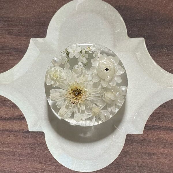 may-63 ハンドメイド レジン ヘアゴム ブローチ ポニーフック キーホルダー