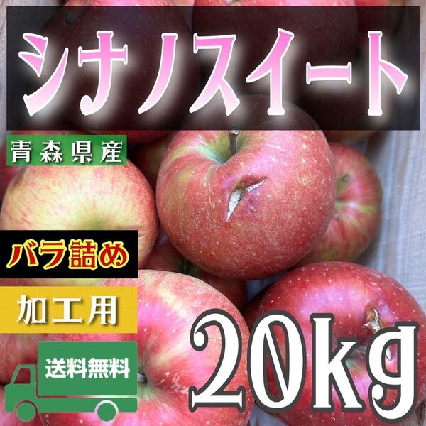 " シナノスイート "【青森県産りんご20kg】【産地直送】【即購入OK】【送料無料】加工用 りんご リンゴ 林檎