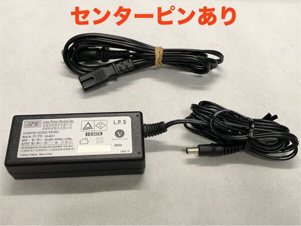 I-O DATA ACアダプタ DA-48Q12 12V 4A センターピンあり