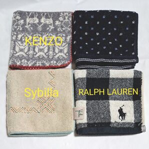 ラルフローレン Sybilla KENZO タオルハンカチ 4枚セット