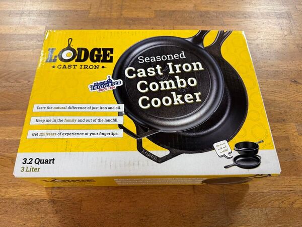 新品 未開封 ロッジ lodge コンボクッカー LCC3 鉄鍋 鉄なべ 鋳鉄 フライパン アウトドア スキレット IH対応