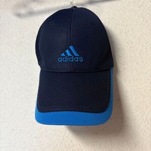 adidas キャップ ネイビー×ライトブルー