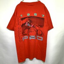 【レア】80s OCEAN PACIFIC オーシャンパシフィック 1987 OP ビンテージ Tシャツ レッド オリジナル USA オールドサーフ PRO サーフィン_画像3