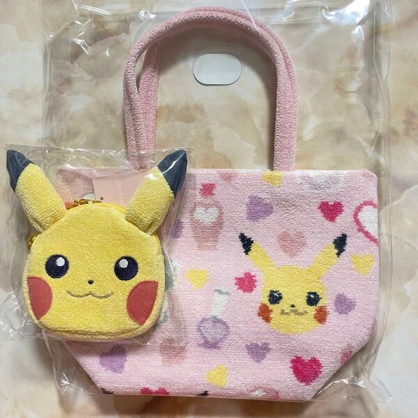 ☆限定☆ラブラリー バイ フェイラー☆コラボ☆ポケモンラブリーコスメピカチュウ☆トートバッグ&型どりチャームポーチ☆2点セット☆