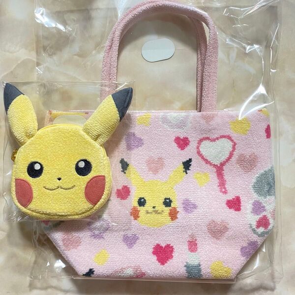 ☆限定☆ラブラリー バイ フェイラー☆コラボ☆ポケモンラブリーコスメピカチュウ☆トートバッグ&型どりチャームポーチ☆2点セット☆