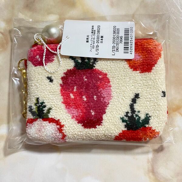 ラブラリー バイ フェイラー☆ストロベリードット☆キー&カードポーチ☆いちご☆イチゴ☆苺☆キーケース☆カードケース☆チャームポーチ