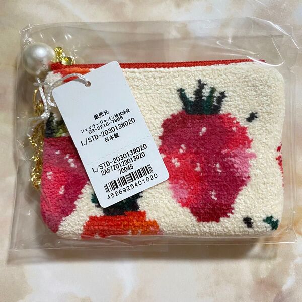 ラブラリー バイ フェイラー☆ストロベリードット☆キー&カードポーチ☆いちご☆イチゴ☆苺☆キーケース☆カードケース☆チャームポーチ