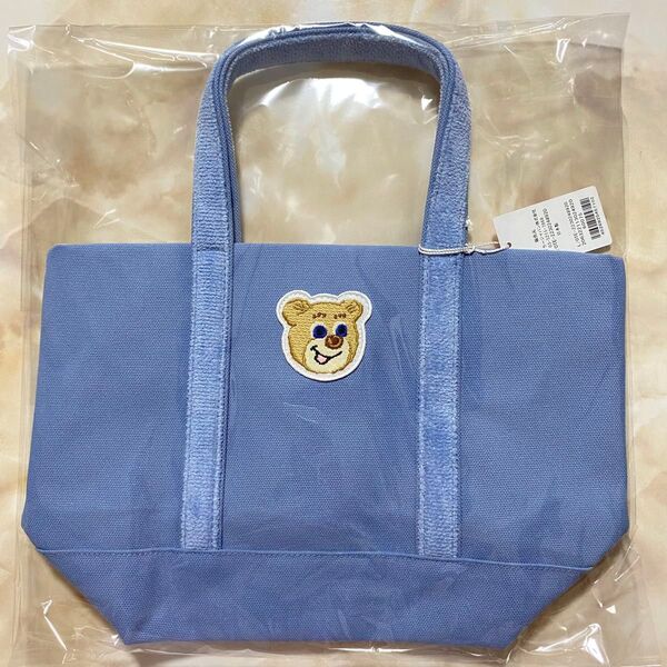 ラブラリー バイ フェイラー☆オールドテディ ワッペントートバッグ☆ライトブルー☆小サイズ☆新品未開封☆ベア☆くま☆クマ☆水色☆青