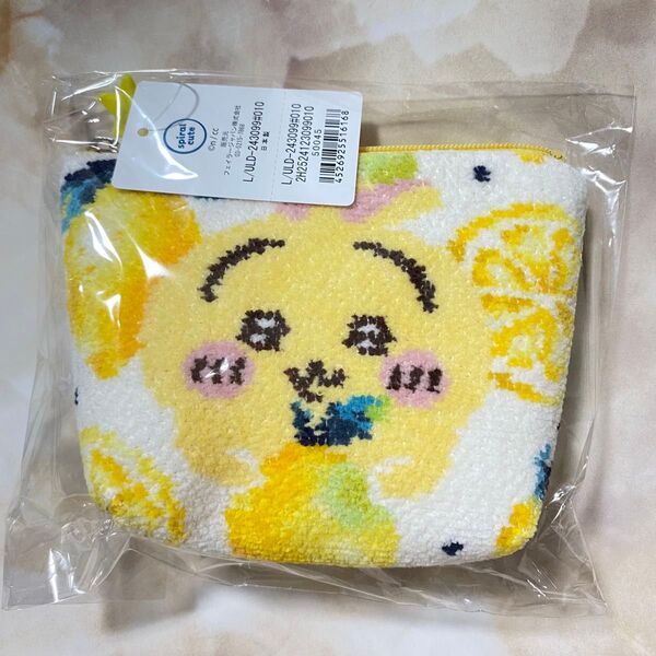 限定☆ラブラリー バイ フェイラー×ちいかわ☆コラボ☆うさぎ レモンドット☆ポーチ☆小サイズ☆未開封☆ホワイト×黄色☆白×イエロー