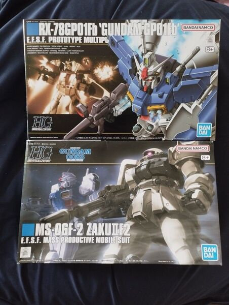 HG MS-06F-2 ザクII F2型 連邦軍仕様 と HG ガンダムGP01FB セット