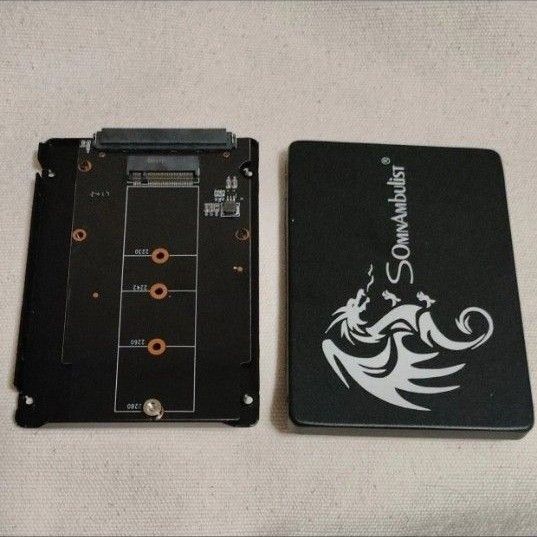 M.2 SATA SSD → SATA変換アダプター & 高耐久メタルケースセット