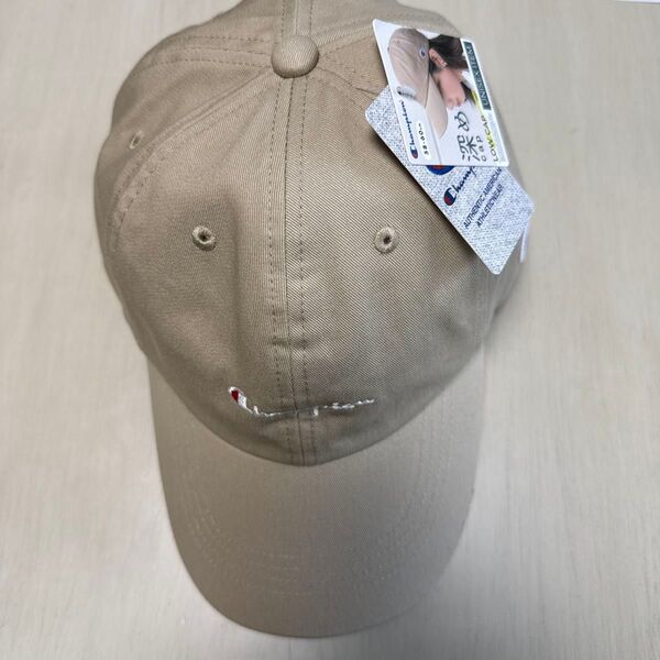 Champion ロゴキャップ ベージュ 新品未使用 タグ付き綿100%