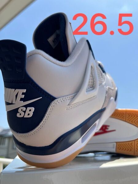 未使用/NIKE SB × Air Jordan 4 "Summit White Navy" 26.5cm socks SET