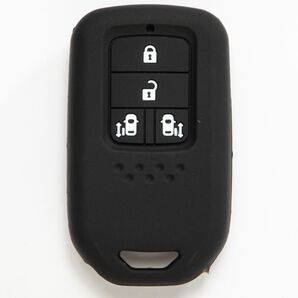 新型ホンダ用 4ボタン スマートキーカバー シリコン 保護 キズ防止 黒☆*°
