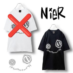 NieR ニーア UNISEX 100%COTTON CUTSEW【BLACK×WHITE】
