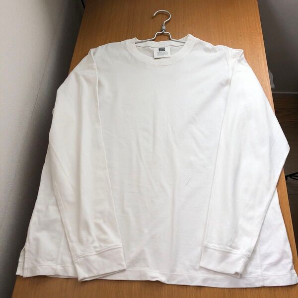 COTORICA コトリカ メンズ 長袖ロンT カットソー 白 Lサイズシンプル 長袖Tシャツ ホワイト 長袖 ロンT L