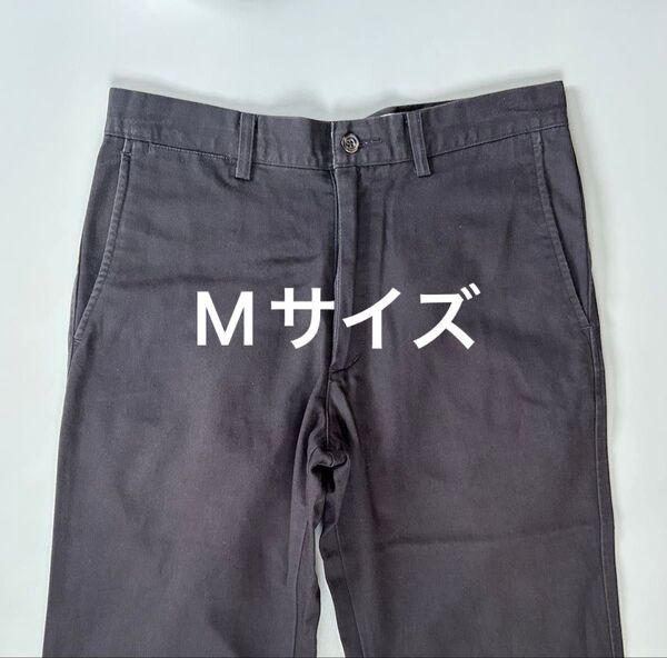 メンズ パンツ グレー ストレート コットン M
