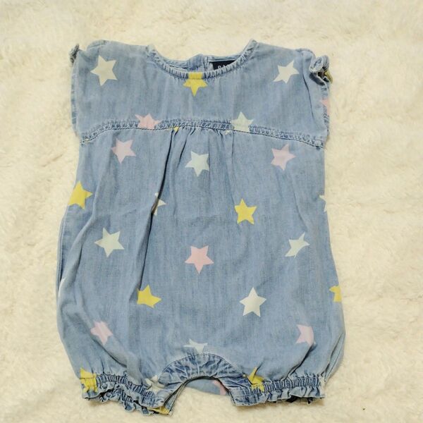 GAP ベビー デニムロンパース 星柄 6-12month
