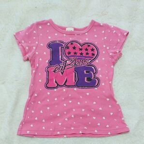 e.a.B 女の子 Tシャツ ピンク ハート柄 ロゴ 110cm