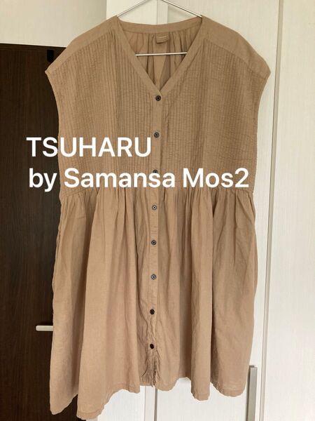 TSUHARU by Samansa Mos2ピンタックチュニック◆ツハル サマンサモスモス◆ブラウス・Tシャツの重ね着、羽織り