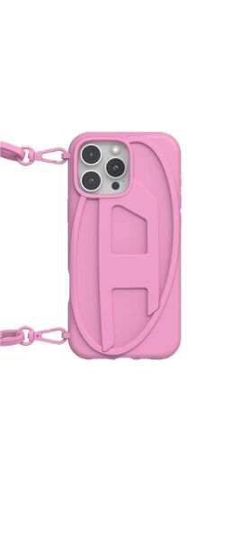 ディーゼル DIESEL スマホケース ショルダーストラップ付き ピンク