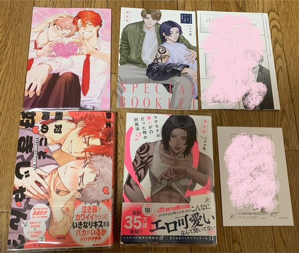 爺太『絶対俺のこと好きじゃん?』ニクヤ乾『コワモテの隣人がΩだった時の対処法2巻 限定版』アニメイト小冊子 リーフレット ペーパー