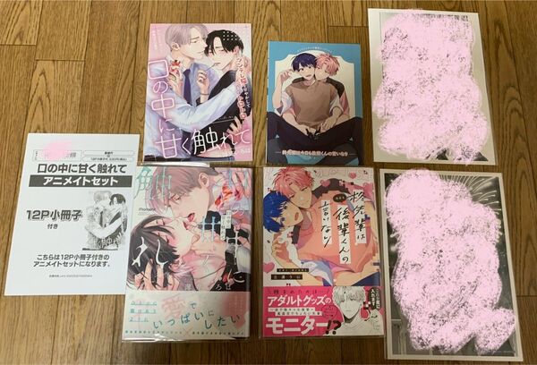 薄井いろは『口の中に甘く触れて』三浦うに『柊先輩は今日も後輩くんの言いなり』アニメイトセット小冊子 コミコミリーフレット ペーパー