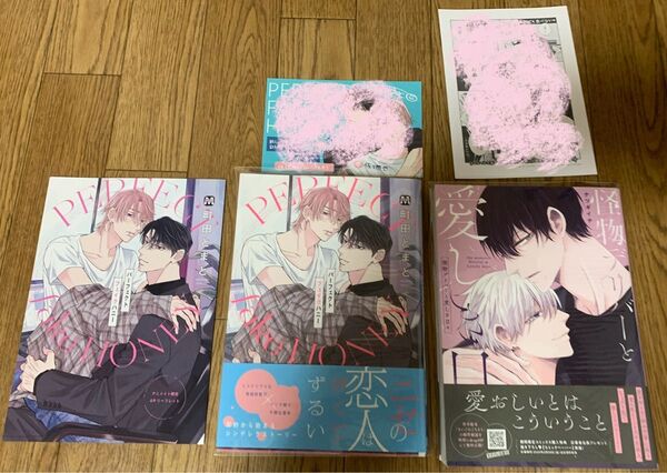 【新刊】町田とまと『パーフェクトフェイクハニー』ナツギイチ『怪物デリバーと愛しき日々』アニメイトリーフレット 特典カラーペーパー
