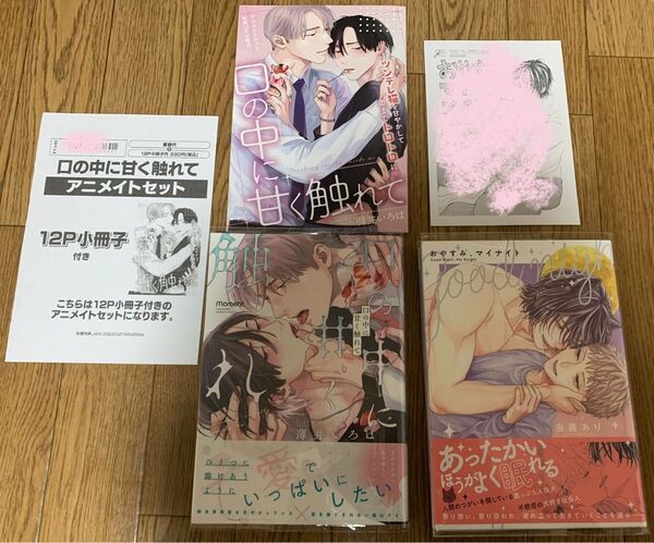 【新刊】薄井いろは『口の中に甘く触れて』虫義あり『おやすみ、マイナイト』アニメイトセット特典12P小冊子 購入特典ペーパー