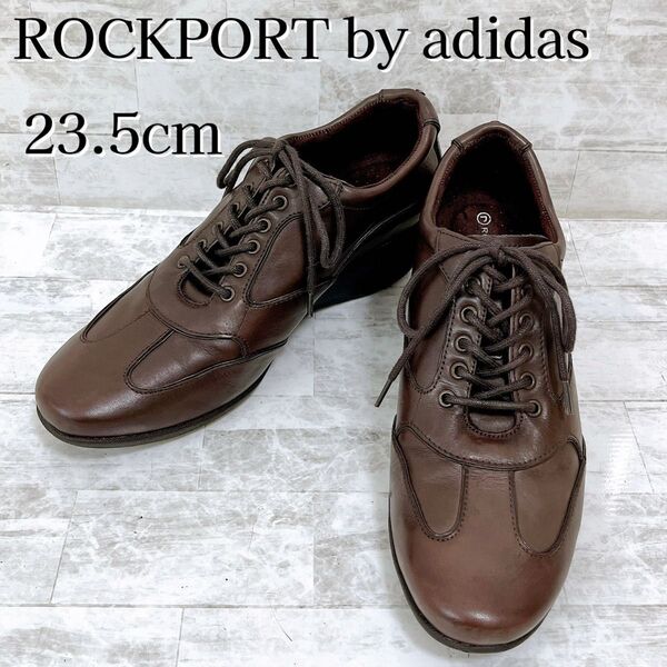 ROCKPORT by adidas ロックポート アディダス スニーカー ウェッジソール 厚底 23.5cm ダークブラウン