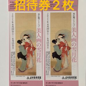 岐阜県美術館 美人画の雪月花展 招待券2枚