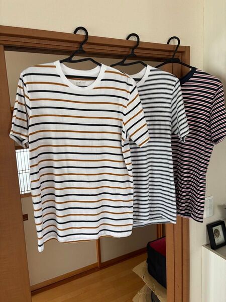 無印良品 メンズ ボーダー Tシャツ L 3枚セット