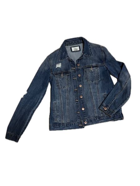 FOREVER 21 デニムジャケット ダメージ加工 ブルー系