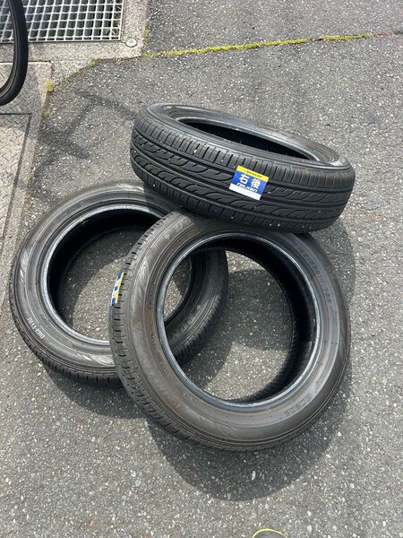 ダンロップ バリ山 タイヤ3本 2024年 155/65R14 中古
