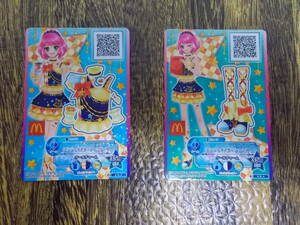 アイカツカード　アイカツスターズ　エンジョイスターノースリーブ　エンジョイスターシューズ2枚セット　ハッピーセット　マック