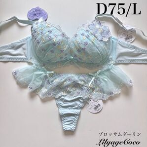 【正規品】総額5060円【ブロッサムダーリン】D75/L ブラジャーショーツ M
