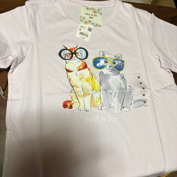 ユニクロ ポール&ジョー Paul & Joe Tシャツ M ピンク 新品 未使用 猫