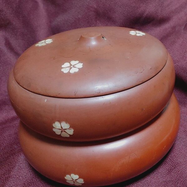 年代物 赤漆塗り 天然木 漆器 アンティーク 骨董品