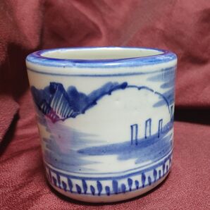 時代物 染付 火入れ ニュウ欠け無し 骨董品