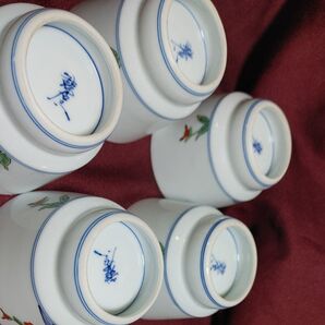 特割中 有田焼 湯飲み 五つセット 美品 アンティーク 骨董品