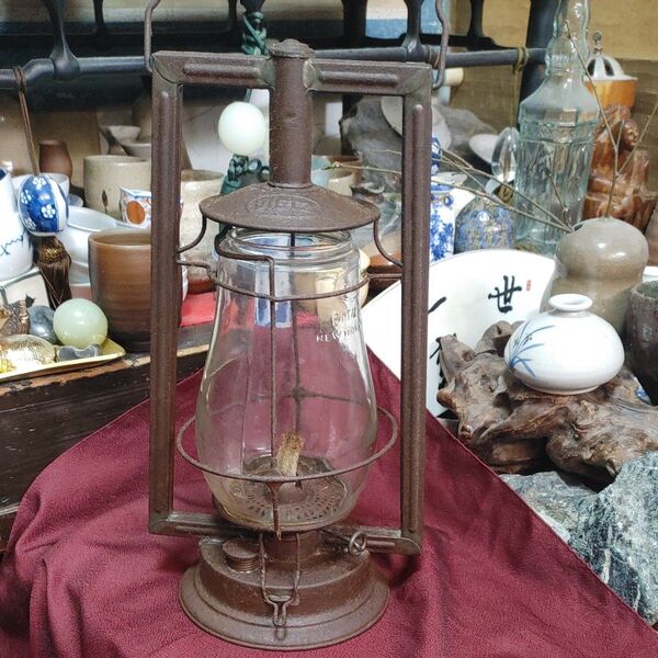 骨董品 DIETZ ブリキ デイツ 吊オイルランタン オブジェ サピあり インテリア